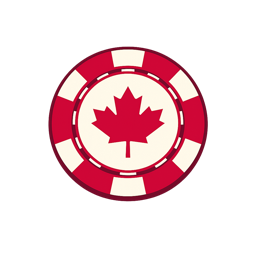 Casino chip with maple leaf — logo